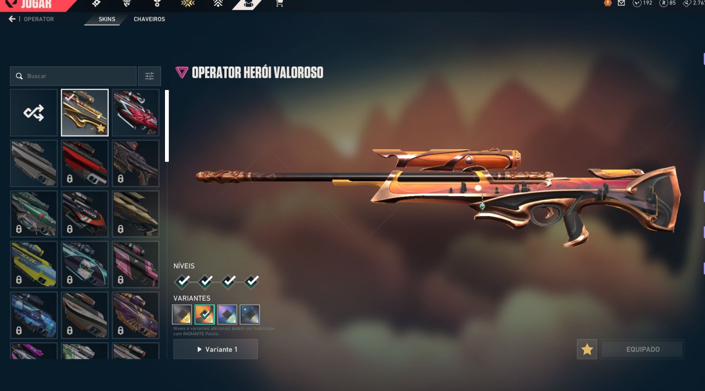 Conta Valorant ascendente 3 com 5 facas e varias outras skins de armas