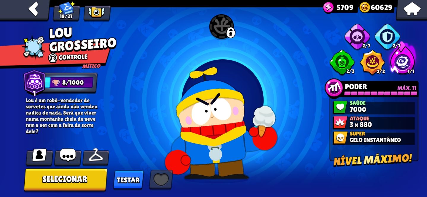 Conta brawl stars com muitas skins top, ideal pra vc que gostar de jogar brawl!!