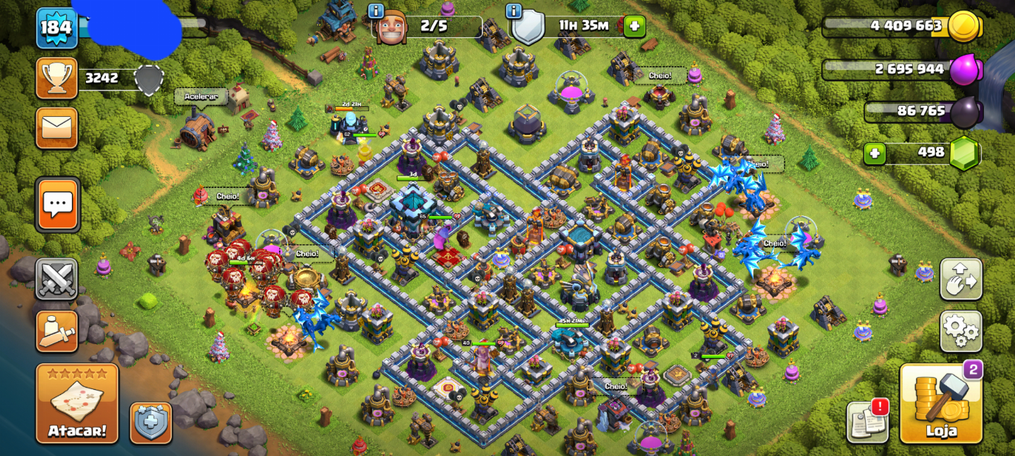 Conta Clash of clans cv13