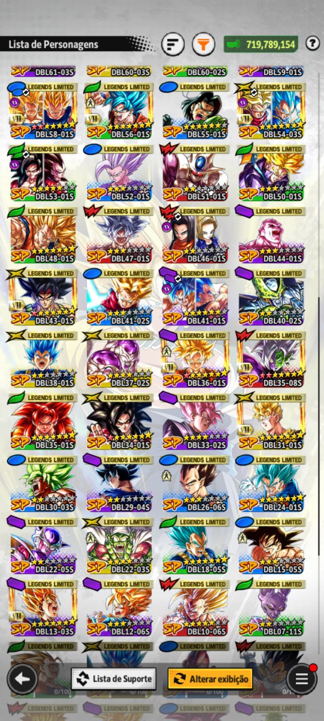 Conta Dragon Ball Legends Mid Game