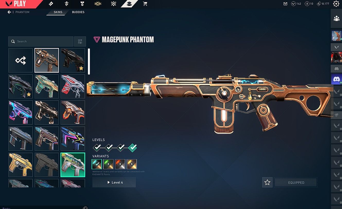 CONTA VALORANT PLATINA 1 SKINS PREMIUM + 4 FACAS
