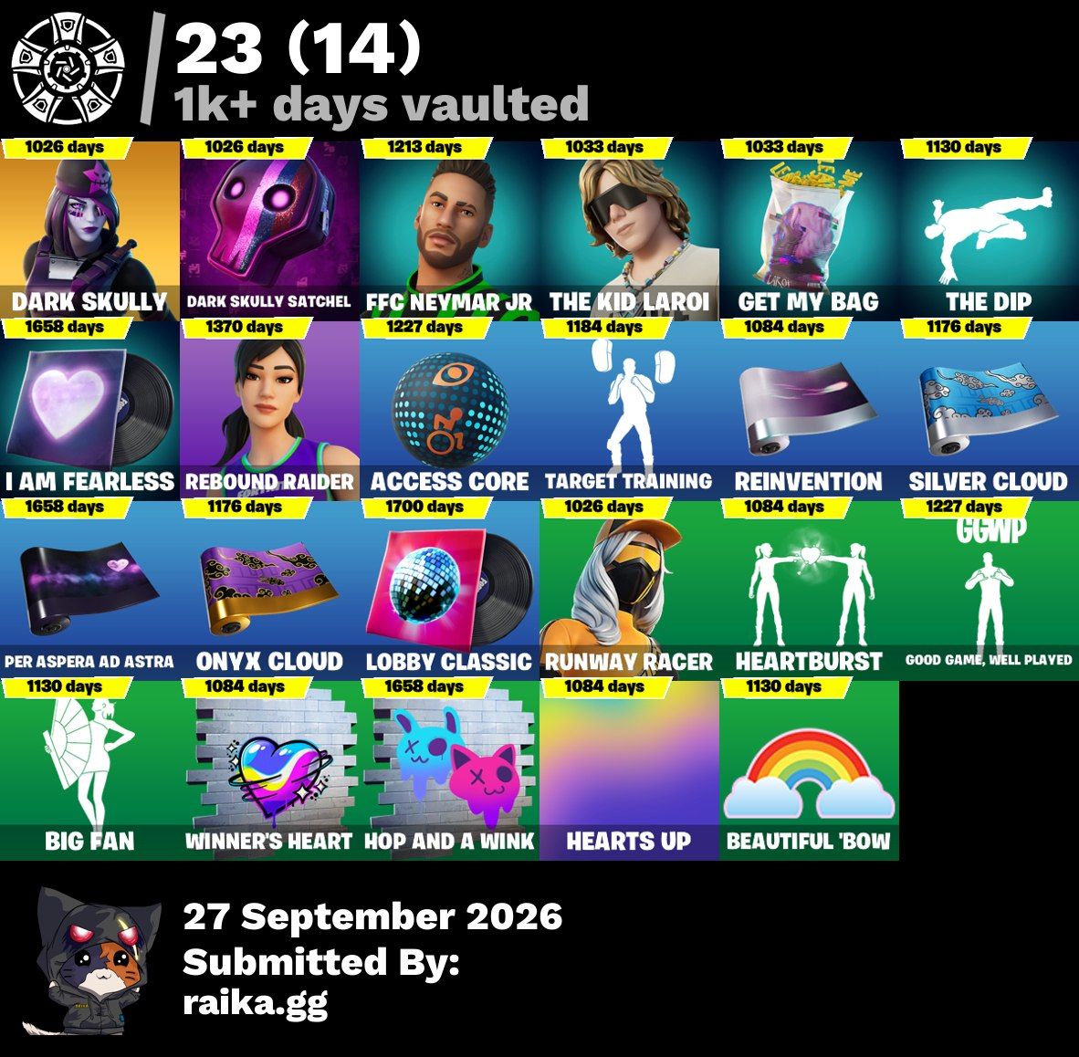 Conta de fortnite com 268 skins