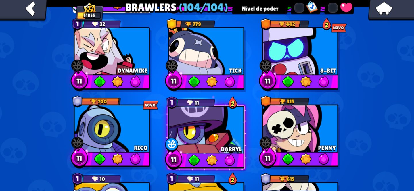 CONTA DE BRAWL STARS, 4 MESTRE VÁRIAS HYPER, SKINS RARAS, TODOS OS BRAWLER +9 pd