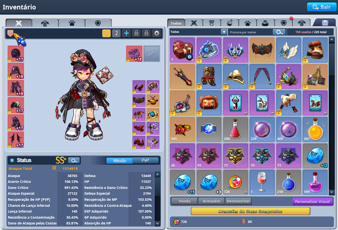 Conta Grand Chase Completa com Excelente Progresso C-lv741