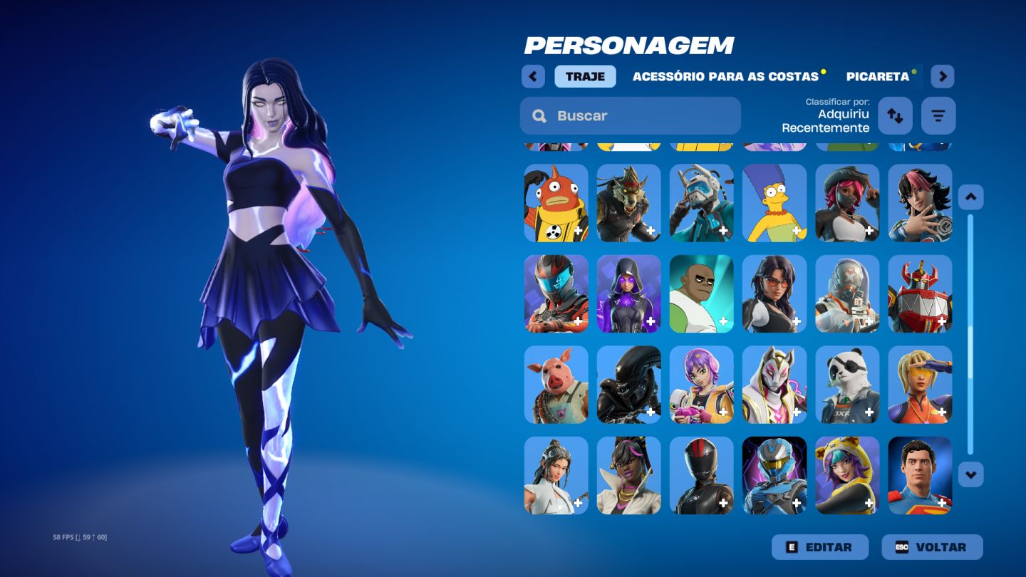 Contas Fortnite antiga com várias skins e v-bucks na conta