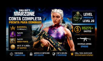 Conta Warzone BlackCell Temp 3 + Pacotes