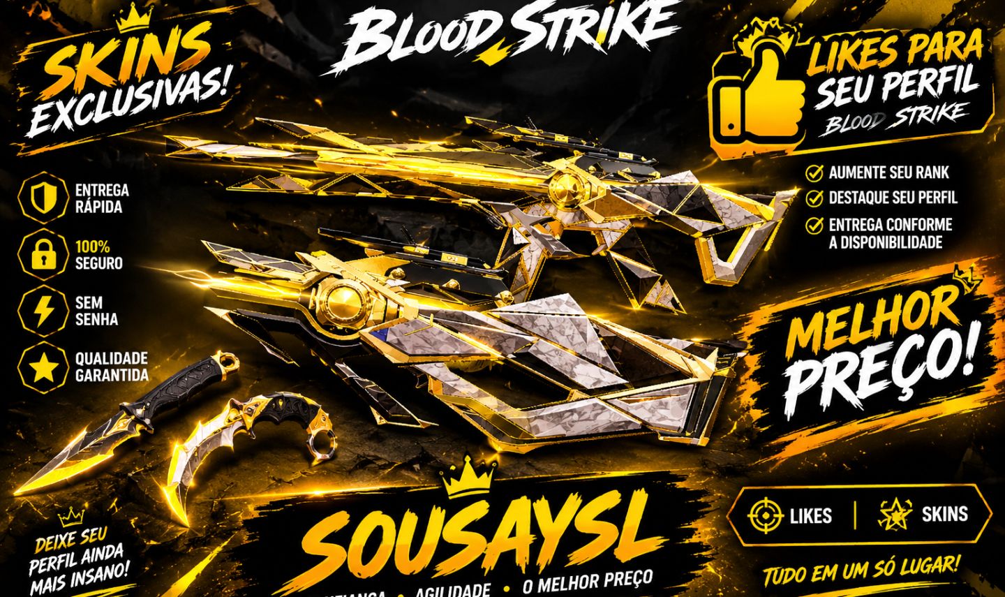 Likes e Contas blood strike com facas e armas eterna e ultra