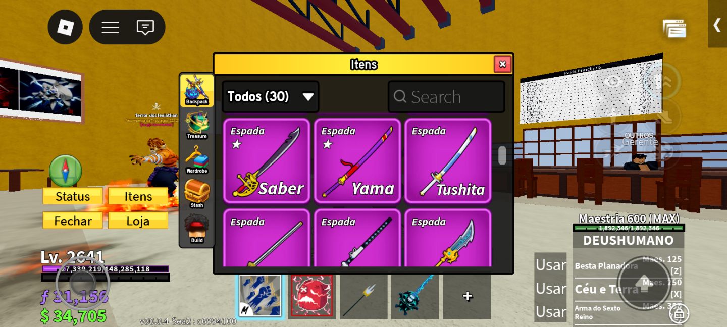 Conta de Roblox com itens pra pvp