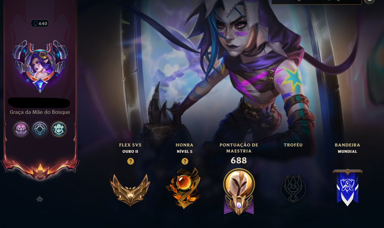 Conta Lol Morgana exaltada, Jinx exaltada, Dentre outras (preço negociável)