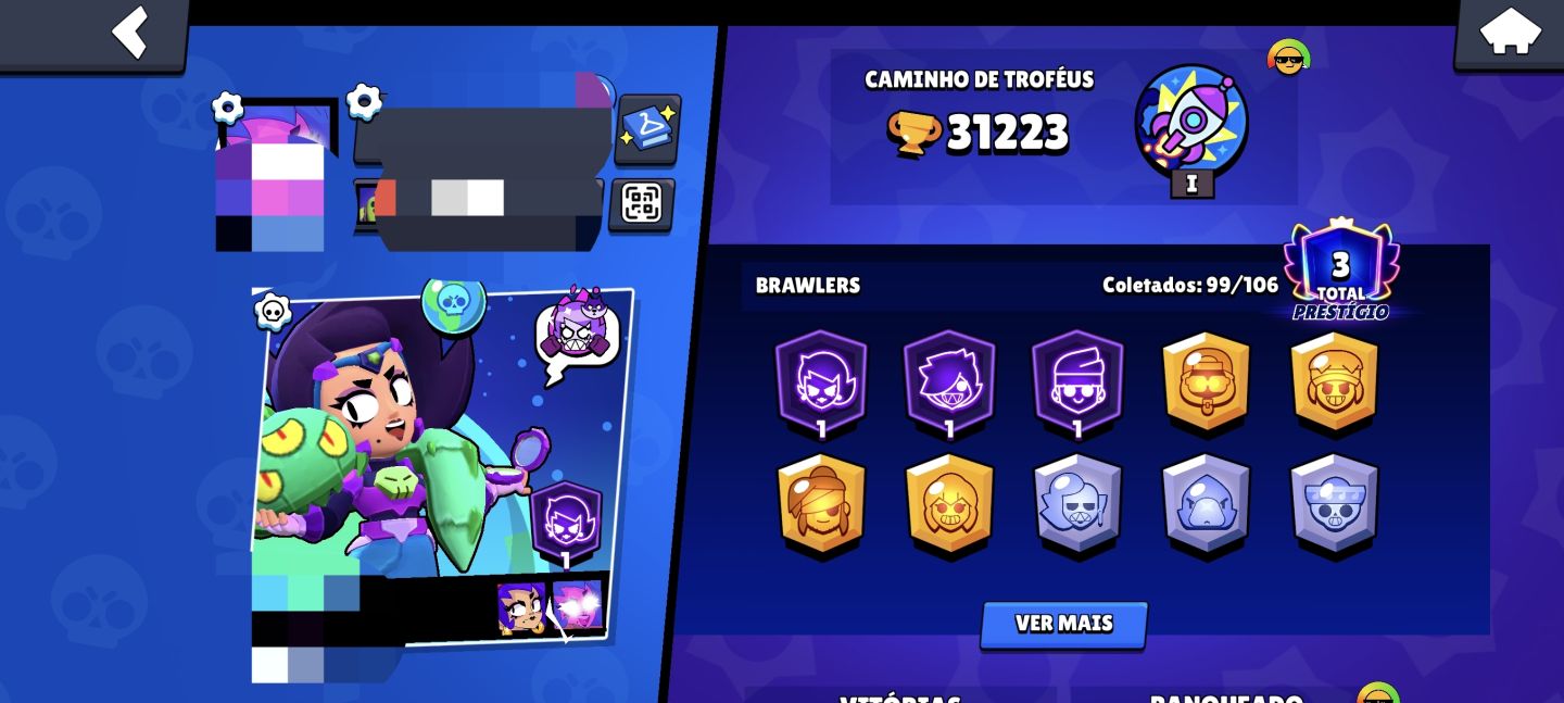 CONTA BRAWL STARS + CLASH ROYALE | BRAWL STARS 2018 | 13145 TROFÉUS