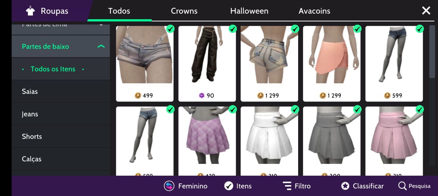 Conta feminina avakin level 18