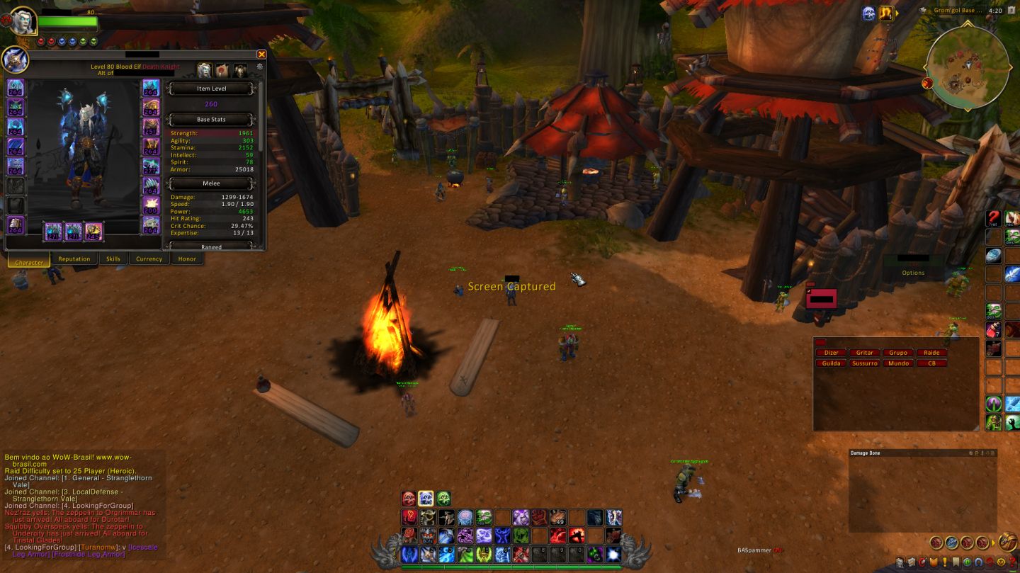 CONTA WOW BRASIL - PALA TANK E DK FROST PVE