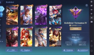 CONTA MOBILE LEGENDS COM 229 SKINS E 132 HEROIS [SMURF] LEIA DESC