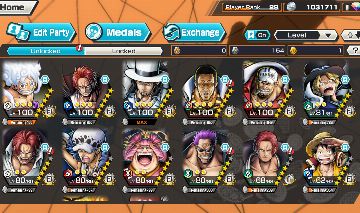 Conta de one piece bounty rush com 15 ex
