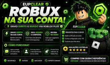 [45%OFF] Robux na Sua Conta - Entrega Via Roblox Plus | Envio Na Hora + Brinde