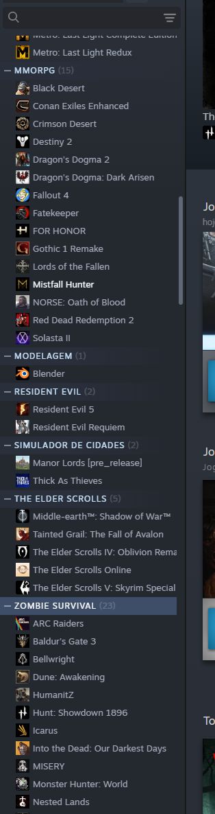 Conta Steam Completa | +150 Jogos | Tarkov, ARC Raiders, RDR2, BG3, Rust, DayZ +