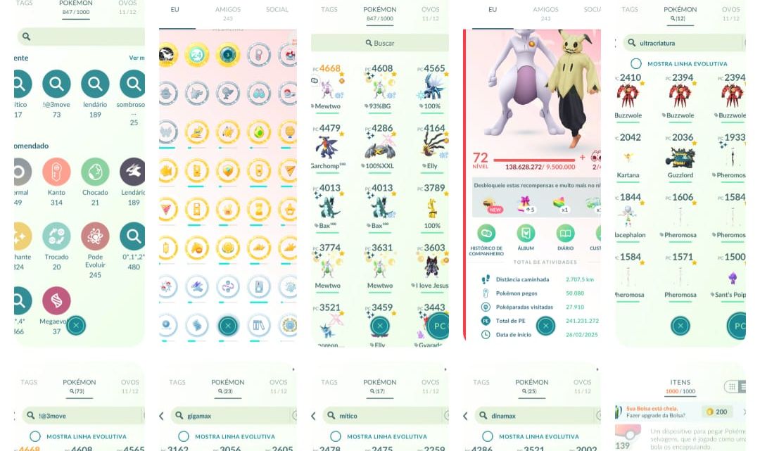 Pokemon go conta lv72 top