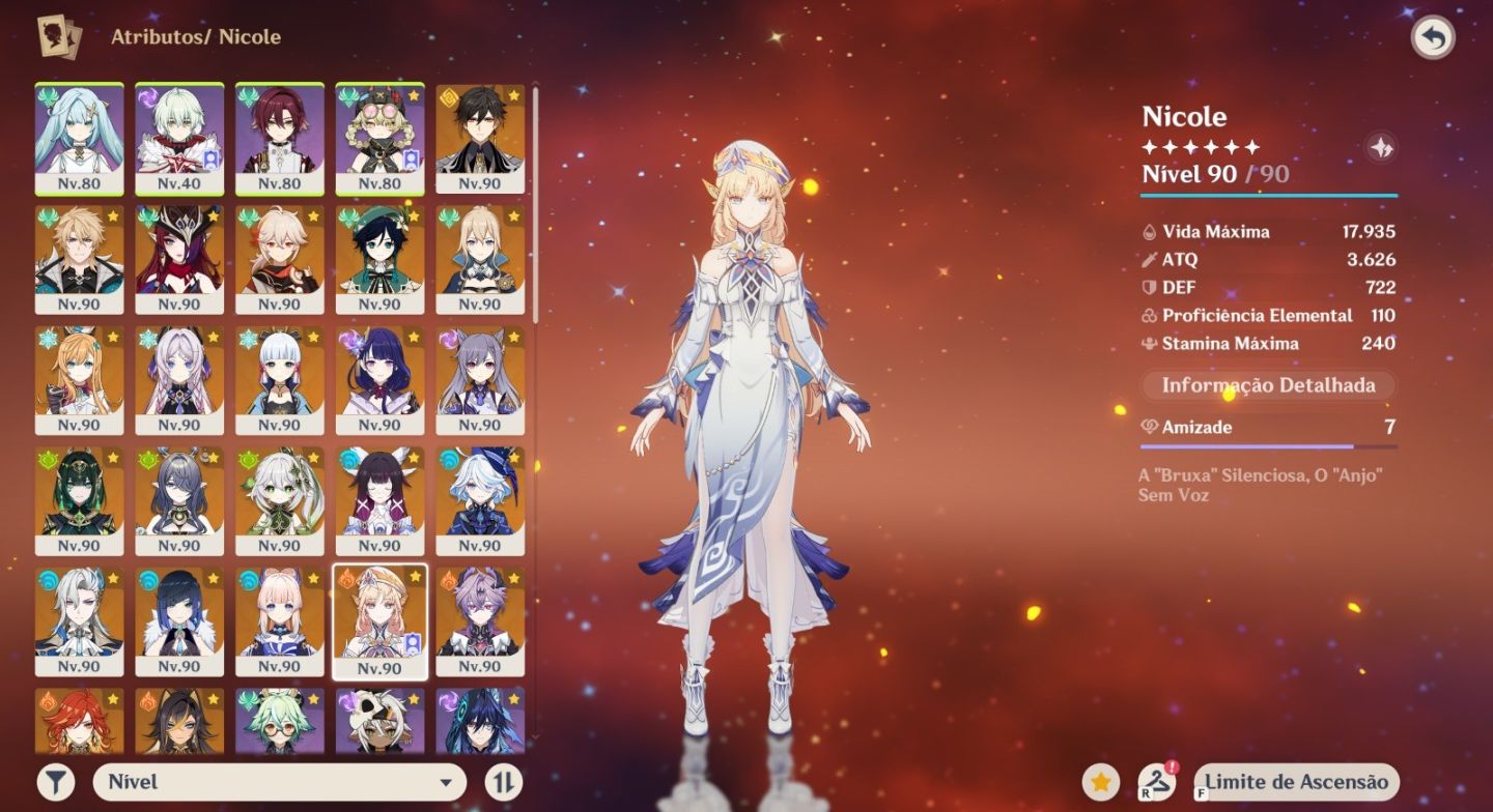 Conta RA 60 com 78 Personagens COM 20 PERSONAGENS DE BANNER LIMITADO!!!!