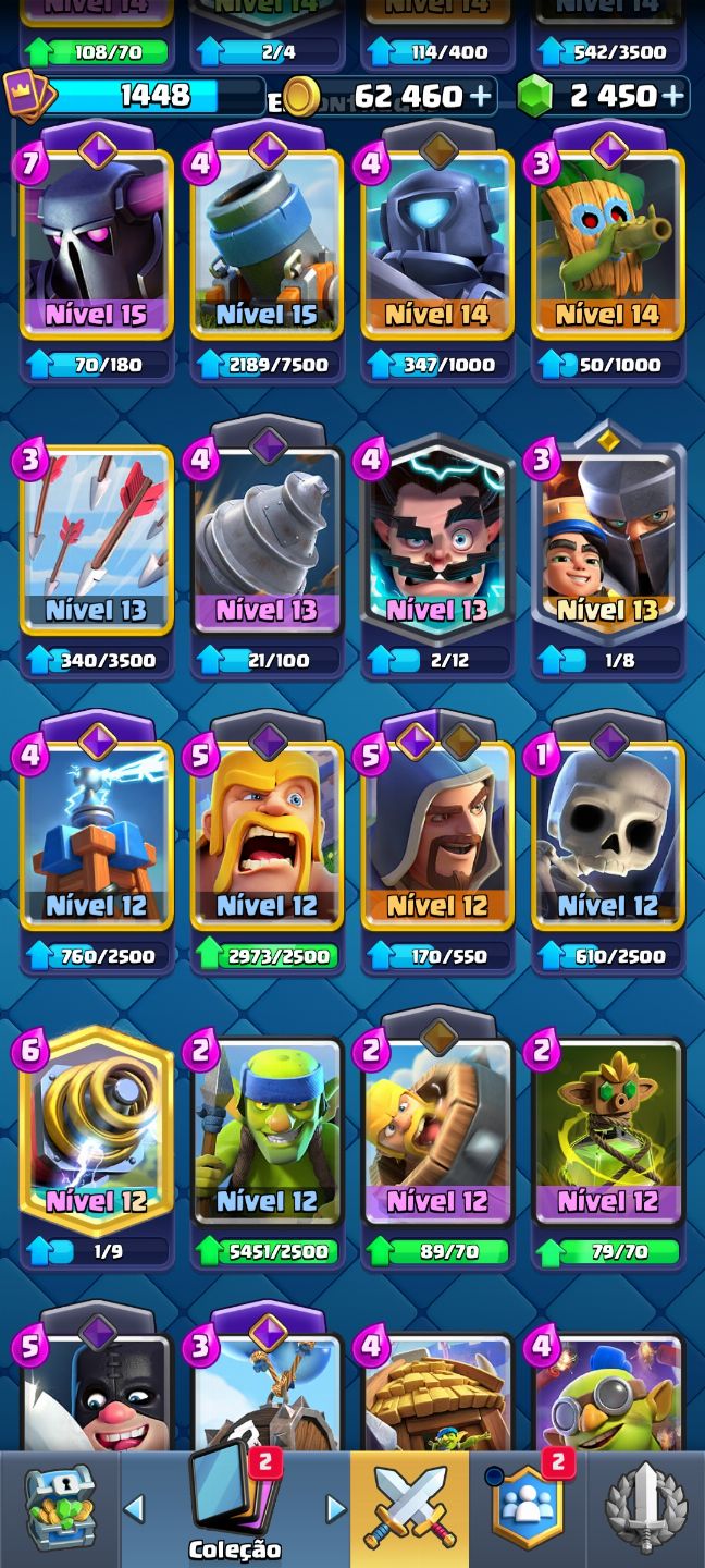 CONTA DE CLASH ROYALE COM 120 CARTAS LIBERADAS E 7500 TROFÉU