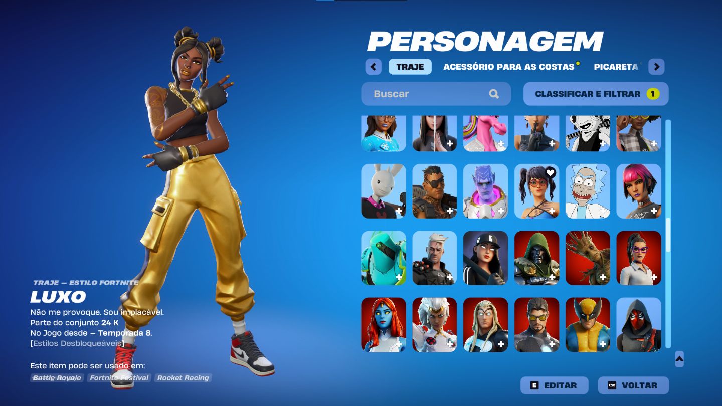 Conta Fortnite Og Temporada 5, Tryhard Conta com 196 Skins, Eminem