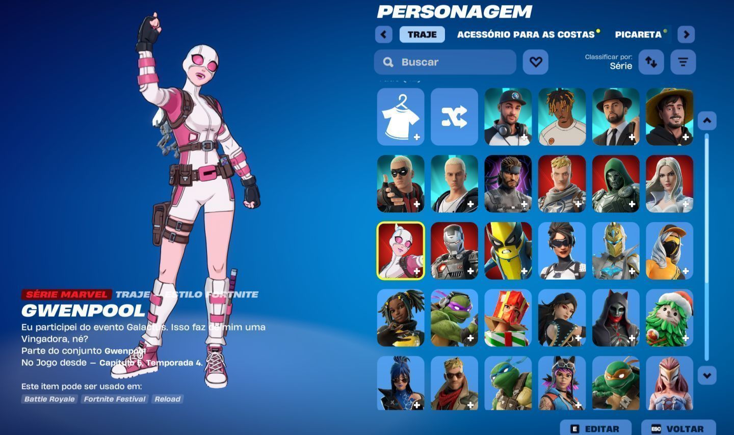 40 SKINS | VALERIA | ERA | PETER GRIFFIN | EMMA FROST | DESTINO | FULL ACESSO