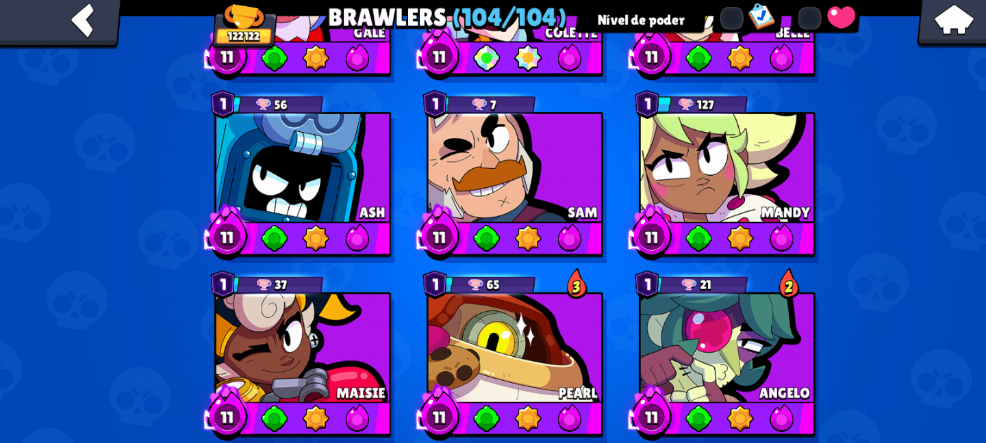 CONTA DE BRAWL STARS FULL COM DIVERSAS SKINS RARAS DIRETAMENTE PARA SEU E-MAIL