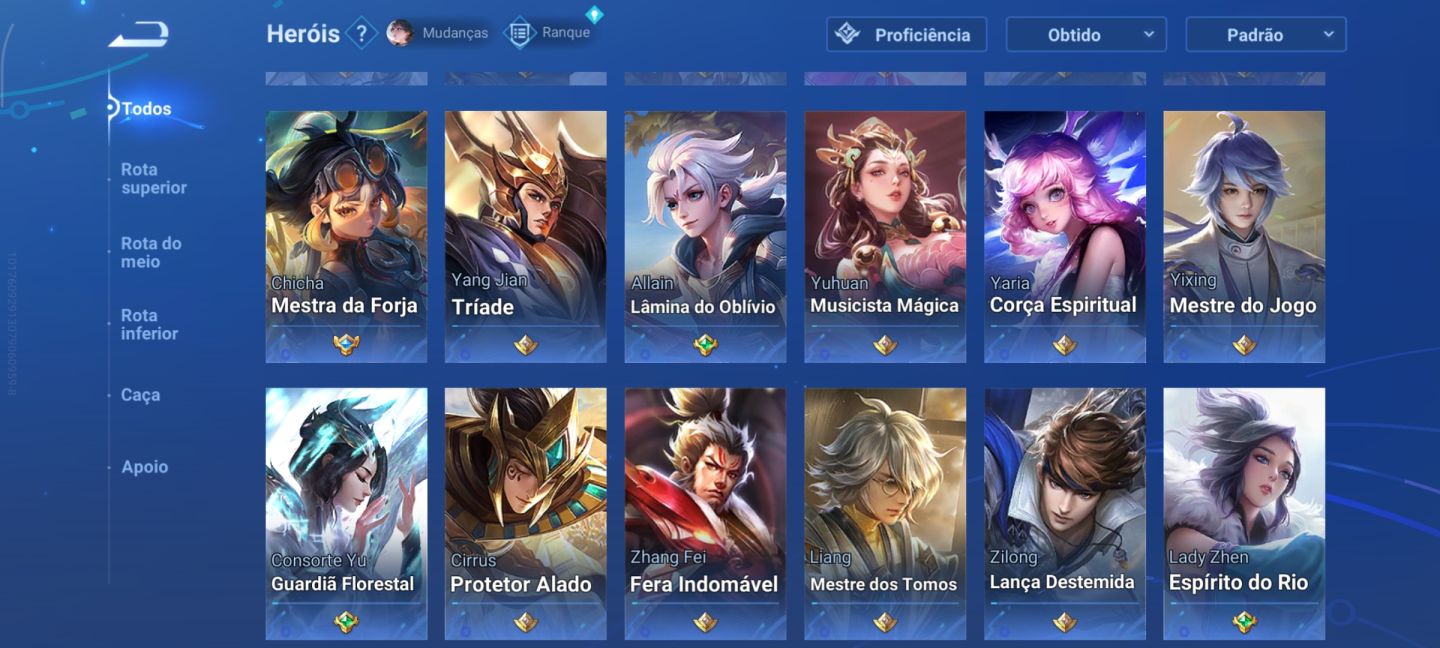 Conta de honor com algumas skins. Sem tempo para jogar