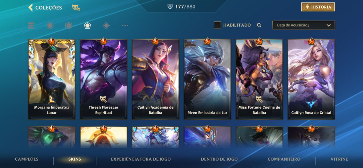 CONTA WILD RIFT, 180 SKINS INCLUINDO LIMITADAS, EX CHALLENGER