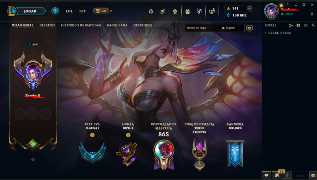 Conta de Valorant + League of Legends