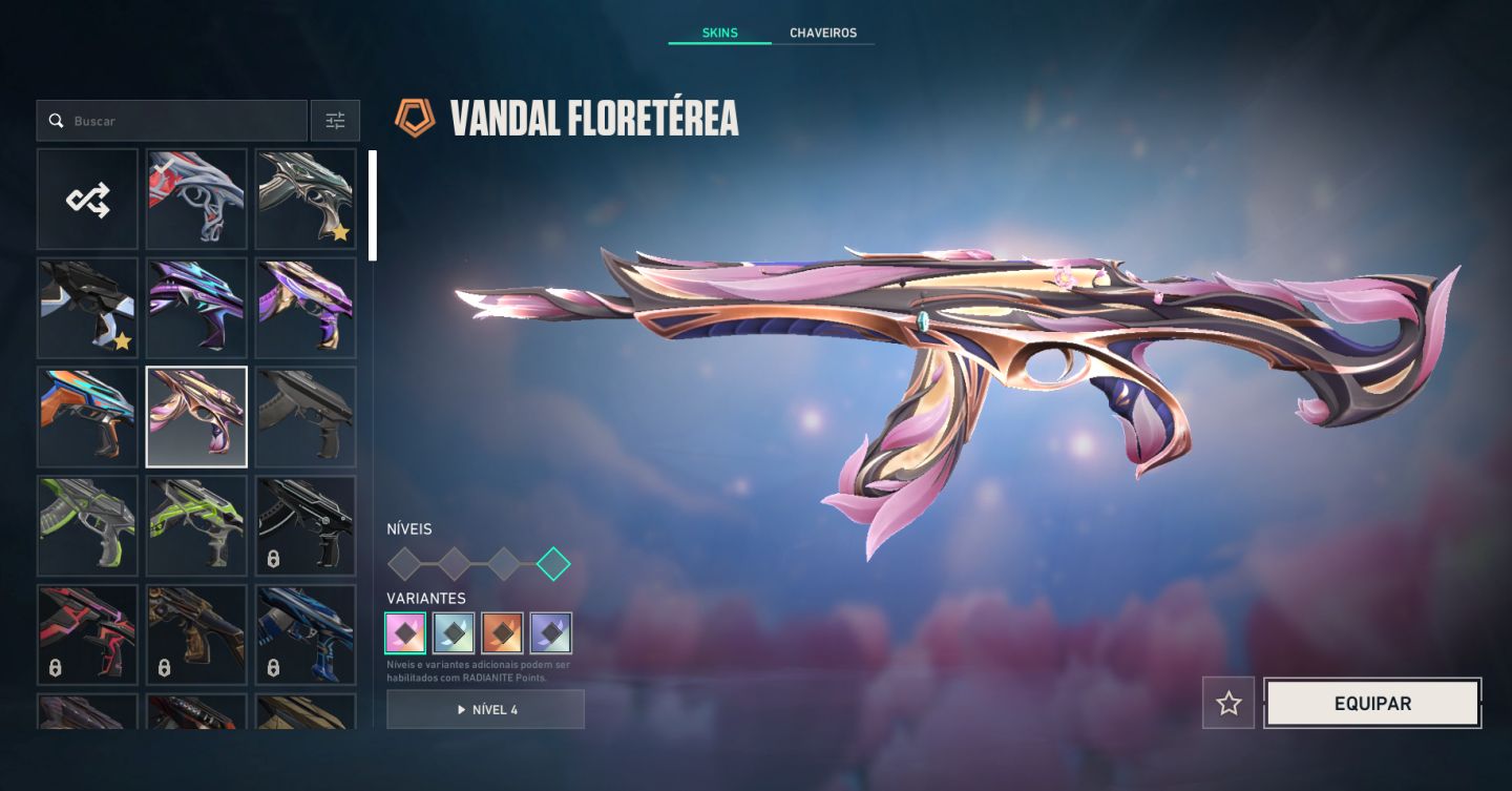 CONTA DE VALORANT NVL 157 (SKIN DE VANDAL, PHANTOM e Sobrando 442 VP, )