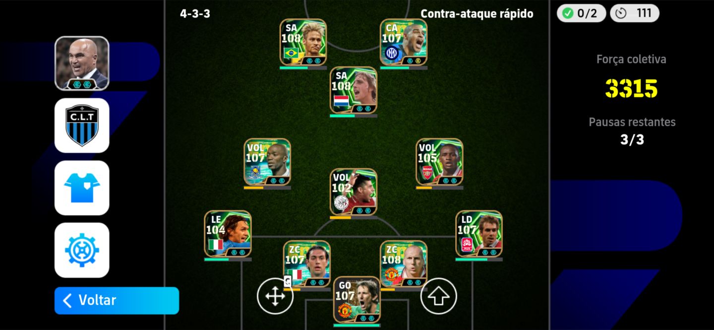 CONTA DE EFOOTBAL FULL, neymar,messi cr7 3336 de forca kvara ,bale e compania