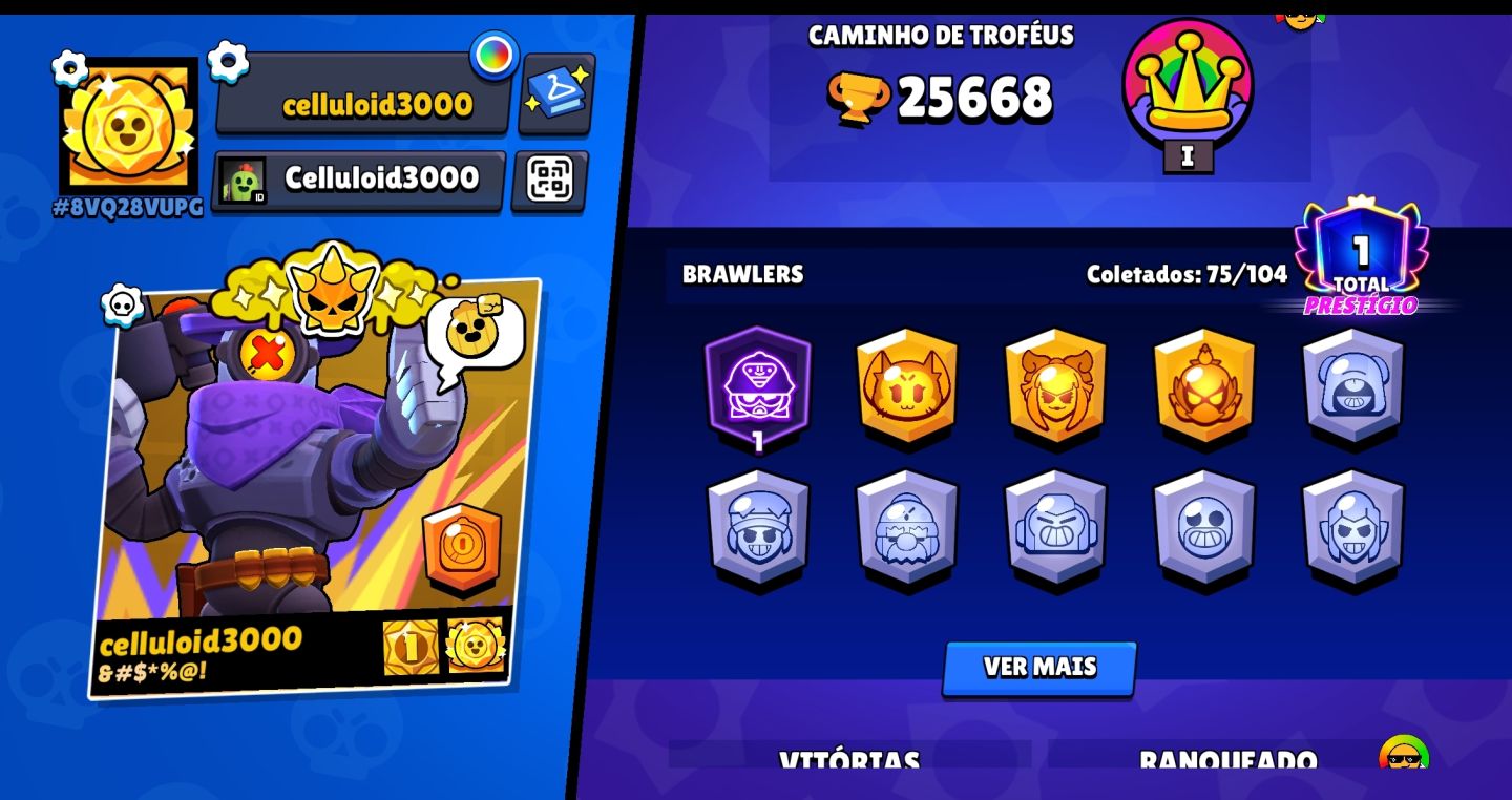 CONTA CLASH ROYALE UPADA (FULL ACESS) + CONTA BRAWL STARS DE COLECIONADOR