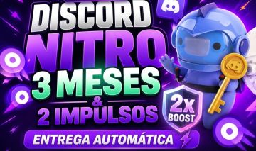 [O MAIS BARATO] DISCORD NITRO 3 MESES & 2 IMPULSOS - ENTREGA AUTOMÁTICA