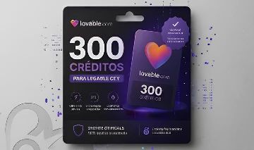 Recarga 300 Créditos Lovable + Plano Pro Lite