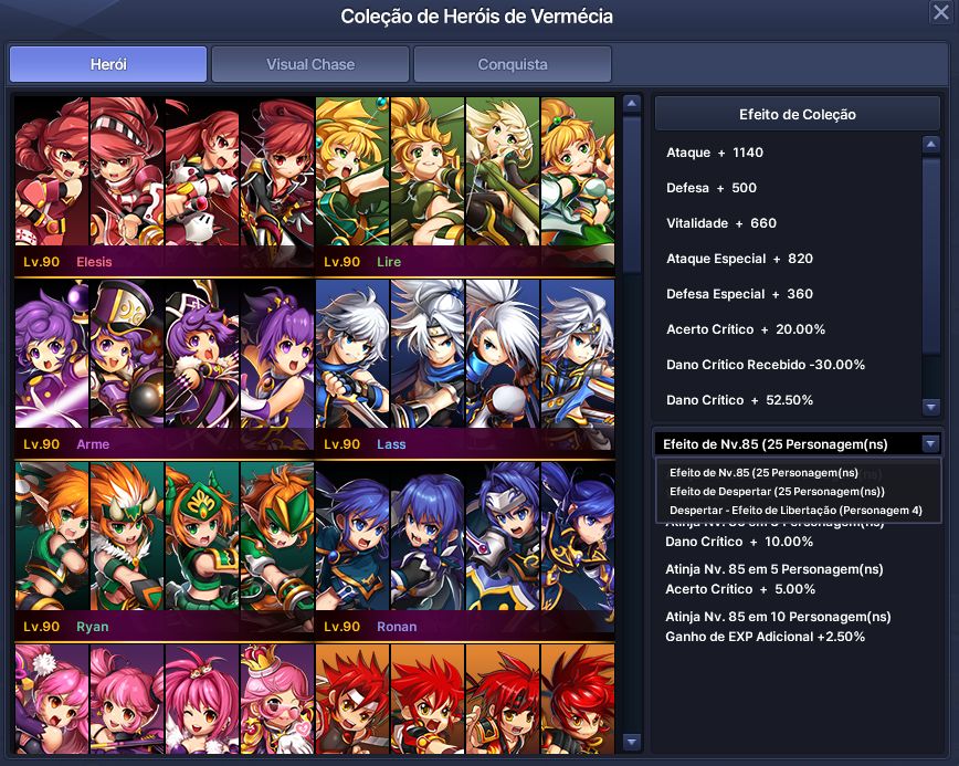 Conta Grand Chase Plataforma Steam Chase Level: 472 8 Char 1KK+