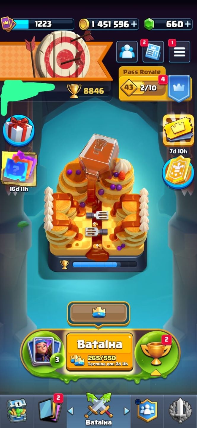 CONTA CLASH ROYALE 8.8K DE TROFÉUS, 1.4 MILHÕES DE OURO E 660 GEMAS.