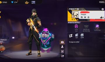 CONTA FREE FIRE COM CONJUNTO SOU FARAÓ | CUBO MÁGICO | CONJUNTO GAMER DA MADRUGA
