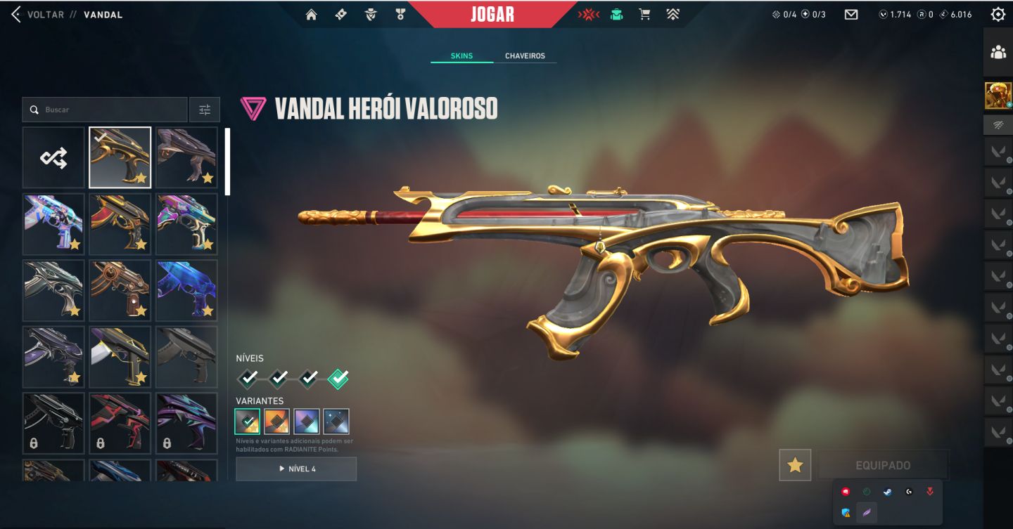 CONTA VALORANT FULL ACESSO MAIS DE 35 SKINS FULL ACESSO