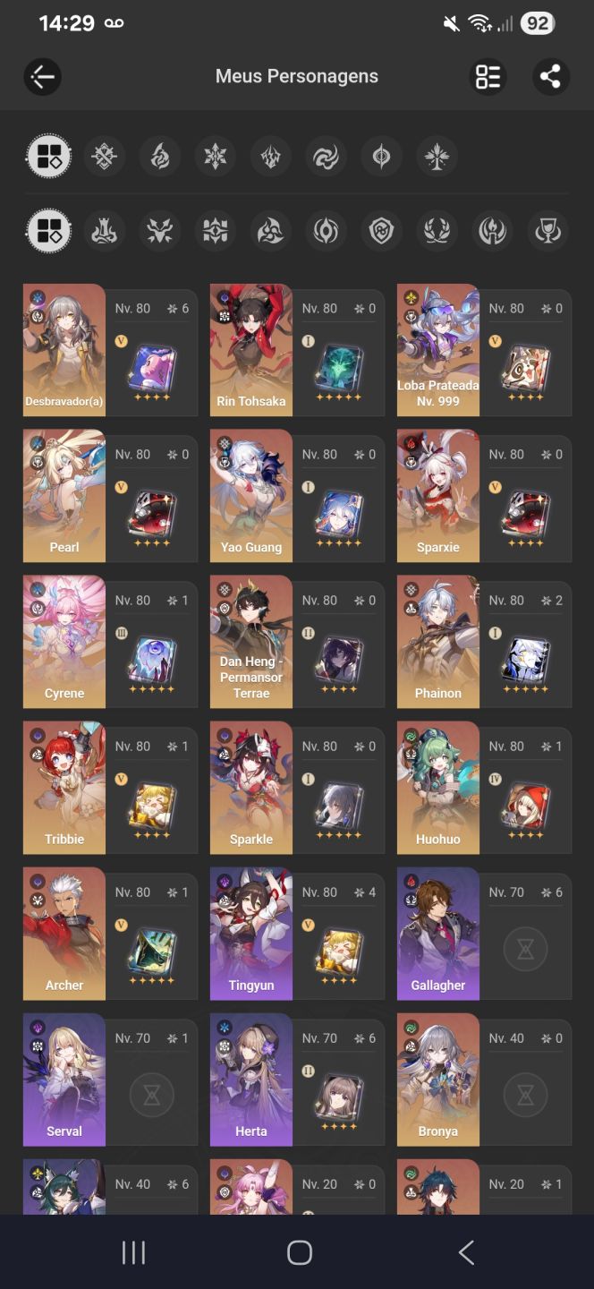 Phainon E2 e cone Cyrene E1, Time elation premium Archer E1 + Rin