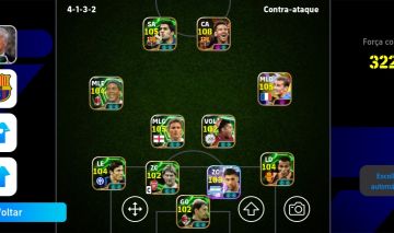 Conta com de efootball com Messi MSN
