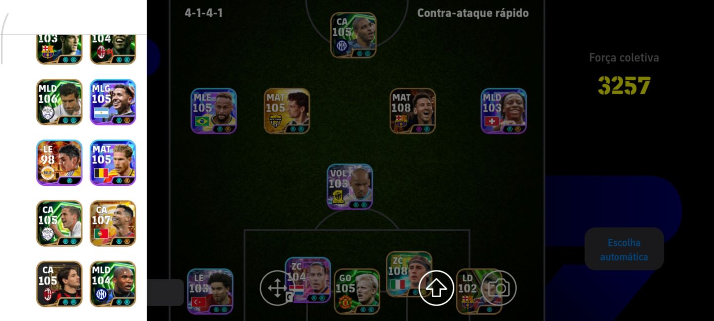 Conta braba de efootball com CR7 e mbappe big time