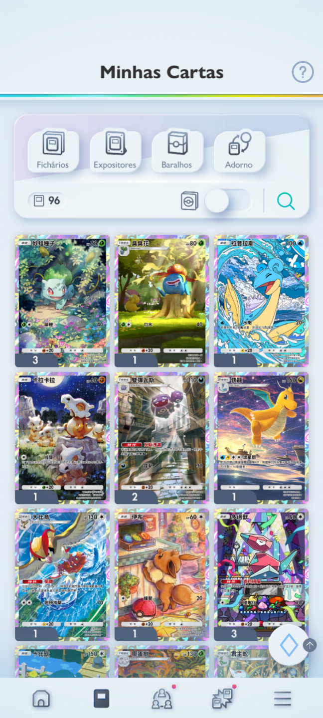 Conta Pokémon TCG - NV 36 com mais de 3k cartas, Doce Raro dourado PT BR e mais!
