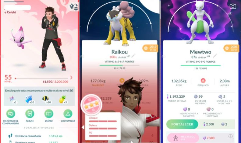 CONTA POKEMON GO LEVEL 55 | 132 LENDARIO | 191 BRILHANTE | 3 LENDARIO IV 100
