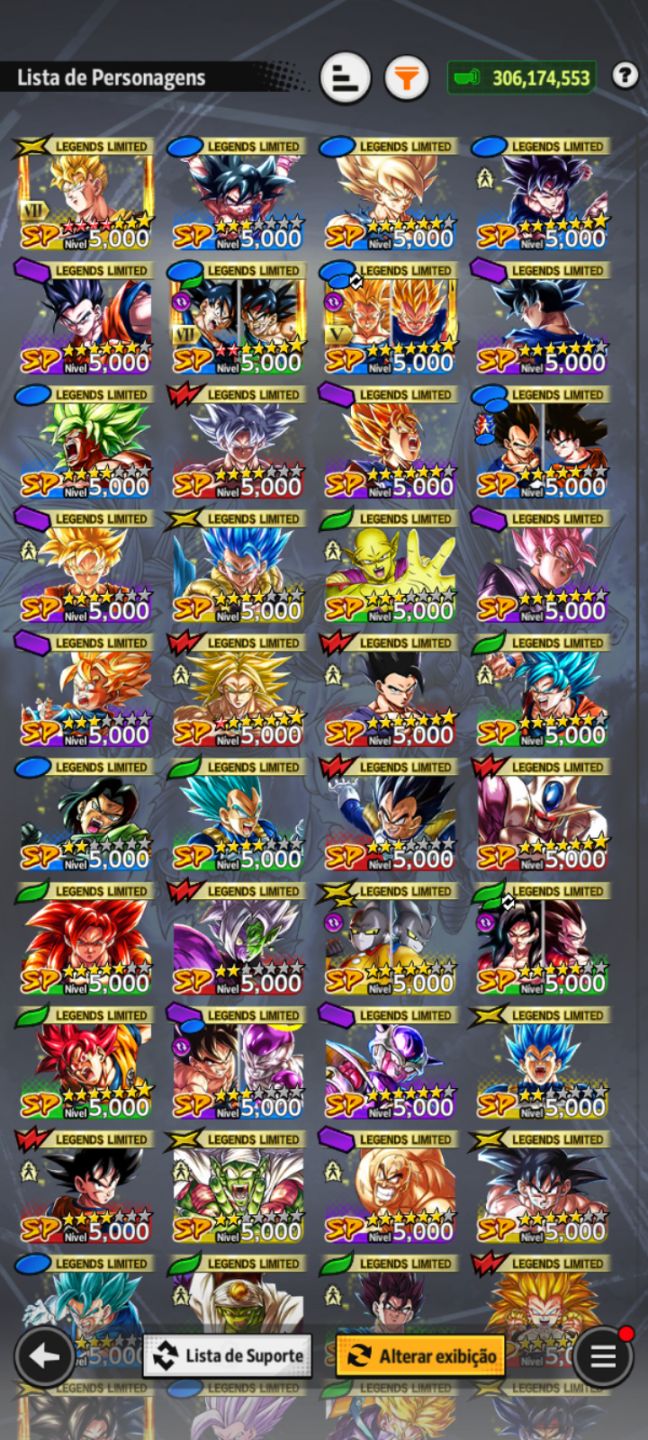 Conta Completa Dragon ball legends