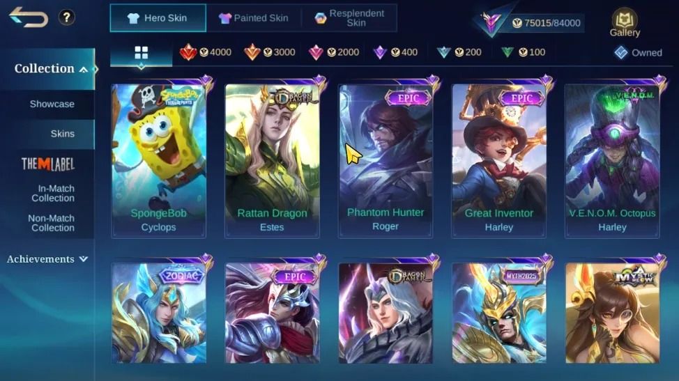 351 SKINS - FULL EMBLEMAS - FULL HEROIS