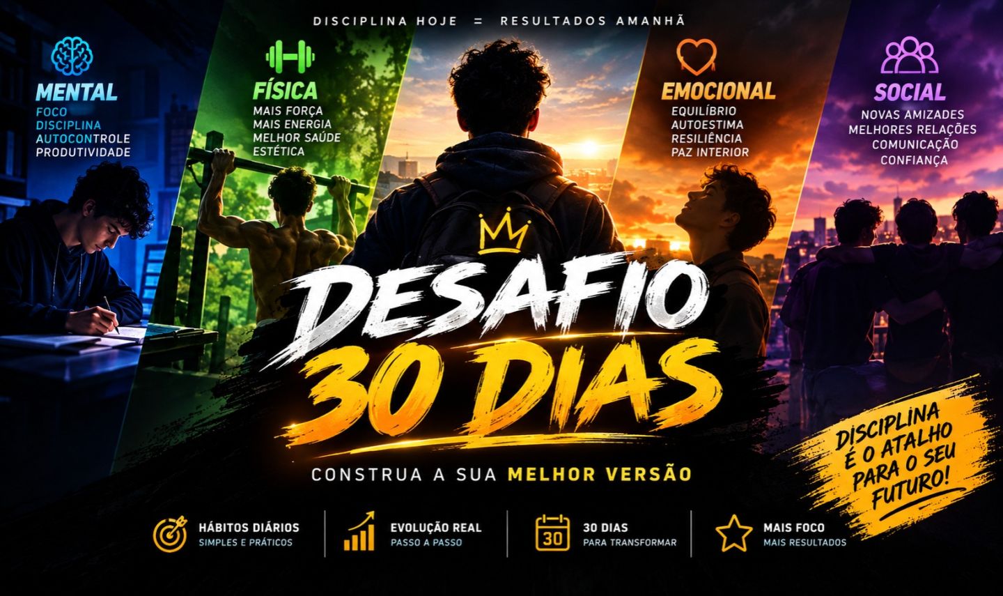 DESAFIO DE 30 DIAS - GUIA PRÁTICO PARA SE TORNAR A SUA MELHOR VERSÃO!