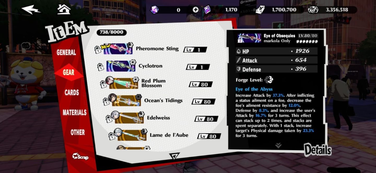 Conta P5X Global S.LV 57 - 28 Personagens 5 estrelas - Conta Endgame