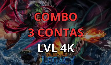 [COMBO] 3 Contas +4.000 Níveis | Base para Projeto Futuro | King Legacy