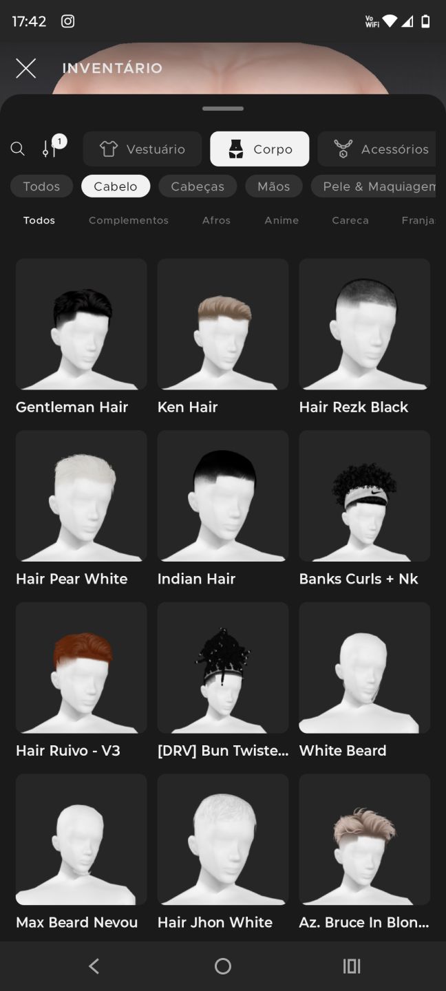 Conta IMVU - Masculino