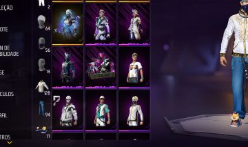 CONTA FREE FIRE BARATA, SKINS ANTIGAS